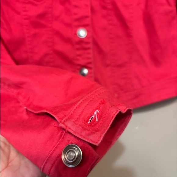 SUKO JEANS Red Denim Jean Jacket - Picture 2 of 6